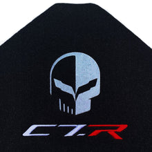 Load image into Gallery viewer, C7 Corvette Trunk Lid Liner w/ Jake Skull C7.R Silver Embroidered Emblem 14-19
