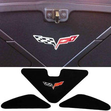 Load image into Gallery viewer, C6 Corvette Trunk Lid Liner w/ Cross Flag Embroidered Emblem 3Pc Kit 05-13
