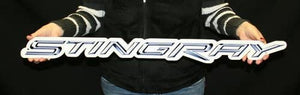 C7 Corvette Stingray Wall Emblem Script Large Metal Art 32" by 2.8" 14 thru 19