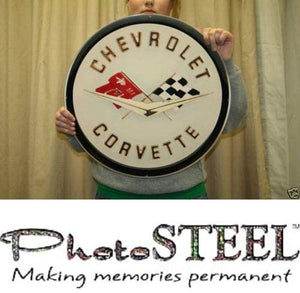 C1 Corvette Wall Emblem Large Metal Art 58 thru 62 Full 19" x 19" In Size