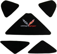 C7 Corvette Trunk Lid Liner Cross Flag + Grand Sport Emblem 5Pc Kit GS 14-19