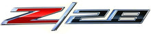 Load image into Gallery viewer, Camaro Z28 Full Size Wall Emblem Art 50&quot; by 9.5&quot; 2014 and Later
