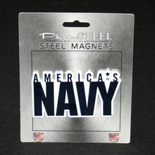 Load image into Gallery viewer, America’s Navy USN Mini Emblem Art Magnet 4.5&quot; x 2.5&quot; in Size Made of Steel
