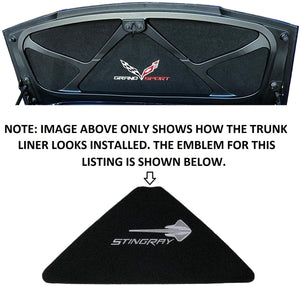 C7 Corvette Trunk Lid Liner w/ Stingray Emblem + Script Embroidered Emblem 14-19