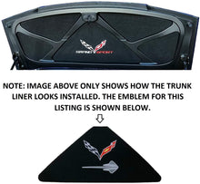 Load image into Gallery viewer, C7 Corvette Trunk Lid Liner w/ Crossed Flag + Stingray Embroidered Emblems 14-19
