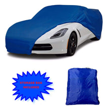 Load image into Gallery viewer, C7 Corvette Stingray Semi Custom Car Cover Blue 2014 thru 2019
