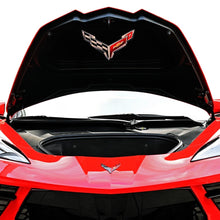 Load image into Gallery viewer, C8 Corvette Trunk Crossed flag Metal Under Lid Frunk Emblem Fits: 2020 + Later
