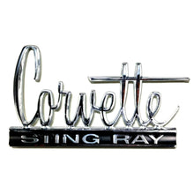 Load image into Gallery viewer, C2 Corvette Metal Magnet Emblem Art Size: 4&quot; x 2.25&quot; Script 66 thru 67
