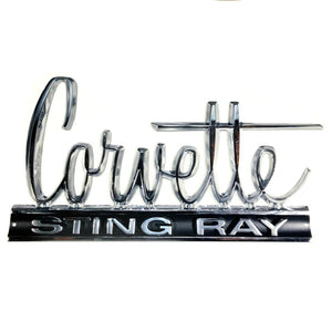 C2 Corvette Wall Emblem Large Metal Art 66-67 Full 24" x 13.5" In Size