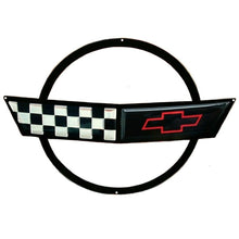 Load image into Gallery viewer, C4 Corvette Crossed flag Wall Emblem Large Metal Art 91-96 Full 27&quot; x 19&quot; Size
