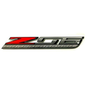 C7 Corvette ZO6 Super Charged Metal Magnet Emblem Art Size: 6" x 7/8" Tool Box Z06 LT4 15 through 19